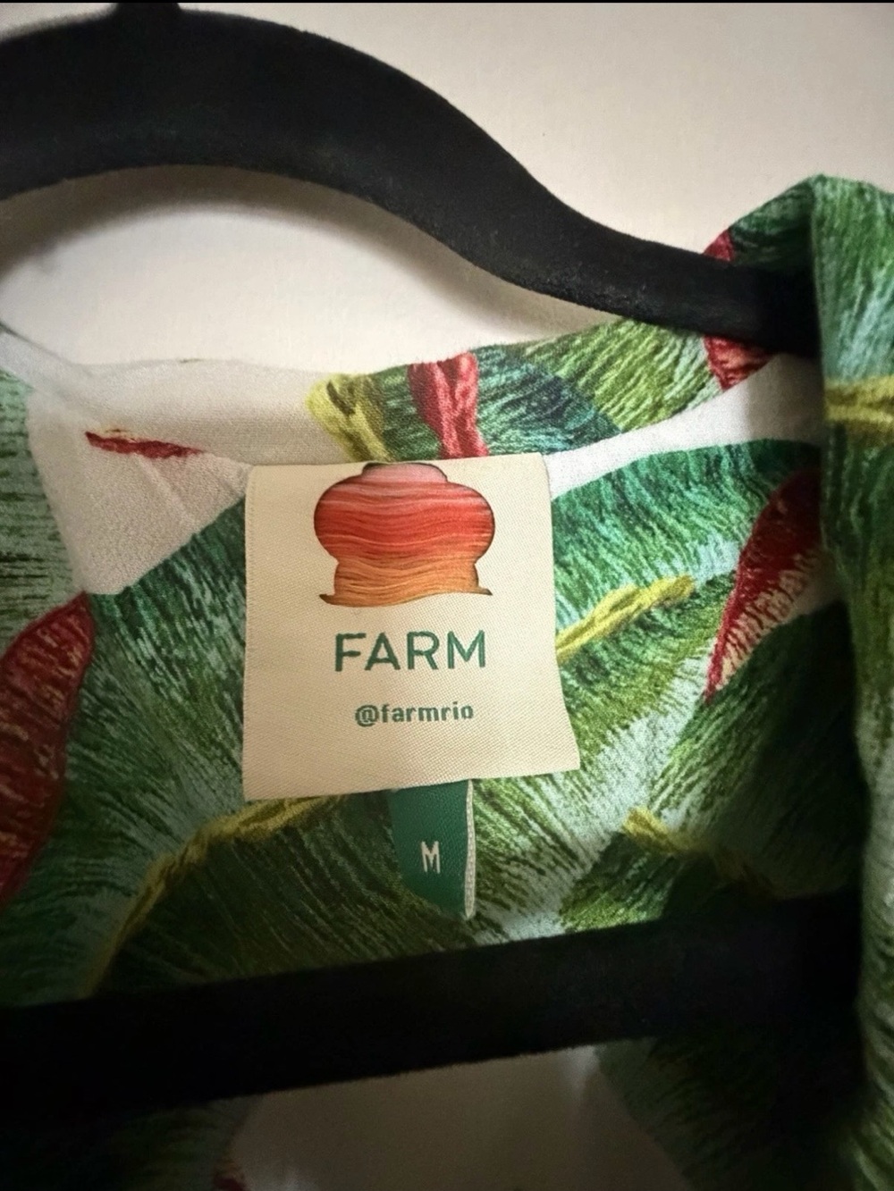FARM Rio Forest Tropical Leaf Wrap Maxi Dress Deep V-Neck - Picture 3 of 6